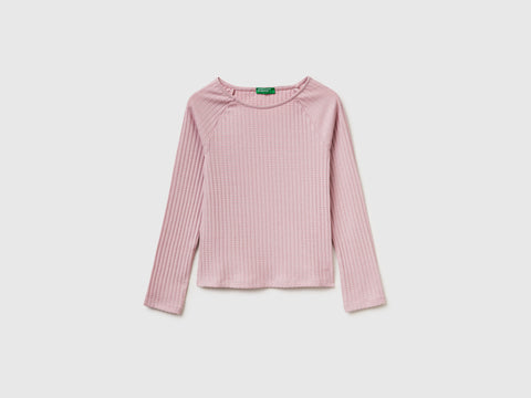 T-shirt canelada com decote à barco - ucb_image_FS