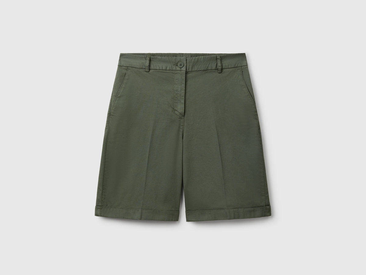 Bermudas com dobra em algodão stretch - ucb_image_FS