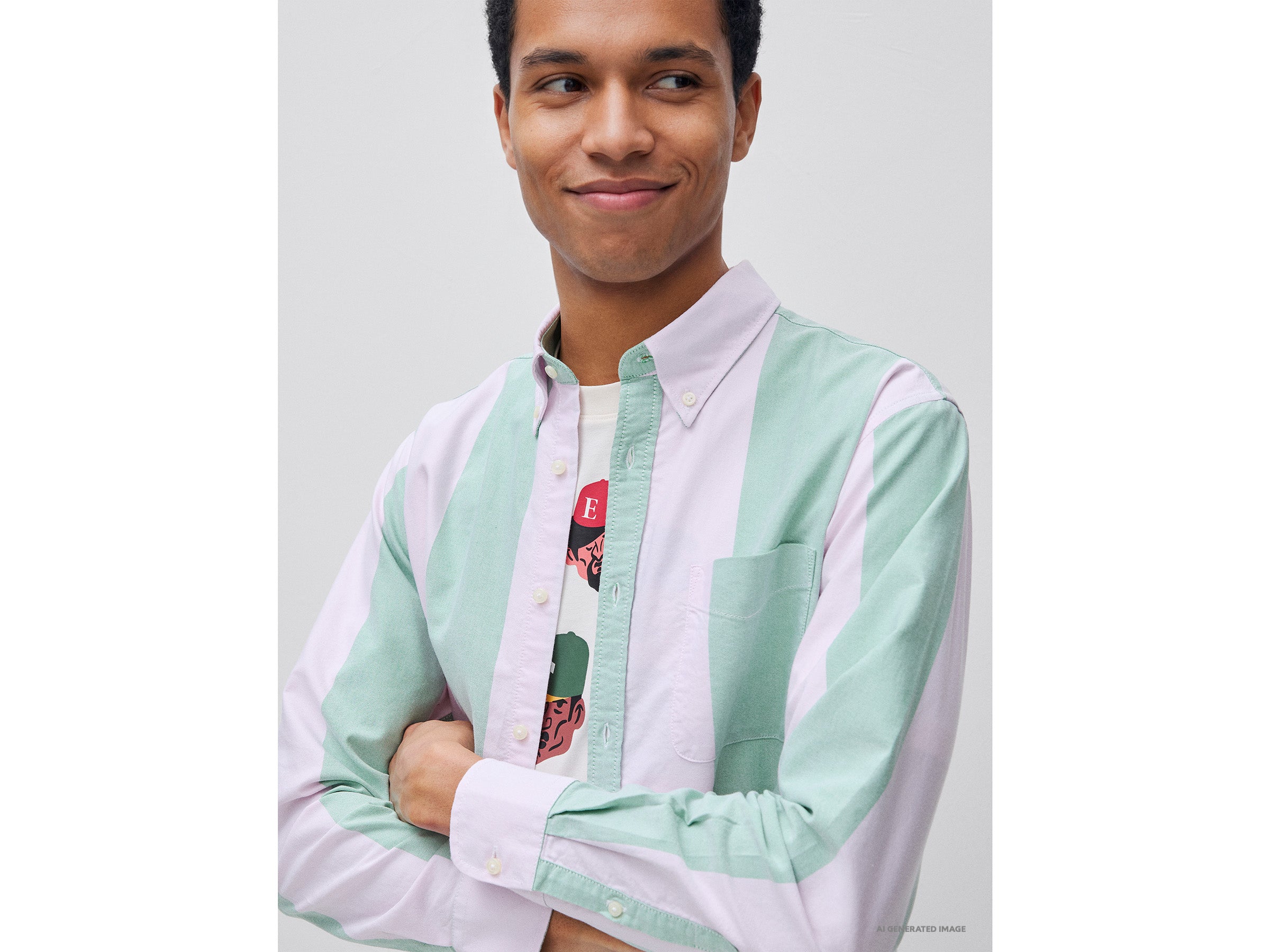 Camisa às riscas verde e rosa - ucb_image_FY