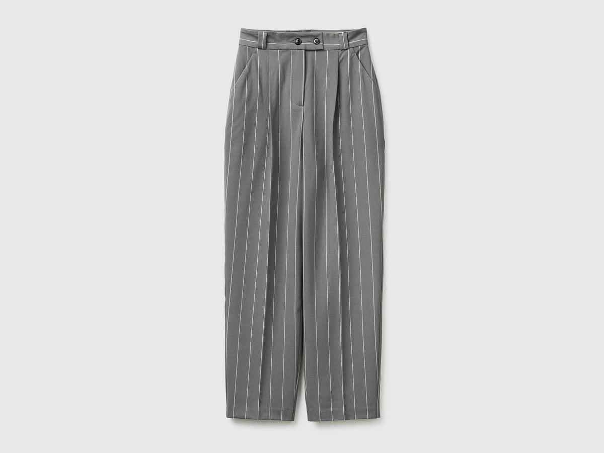 Carrot-fit pinstriped trousers - ucb_image_FS