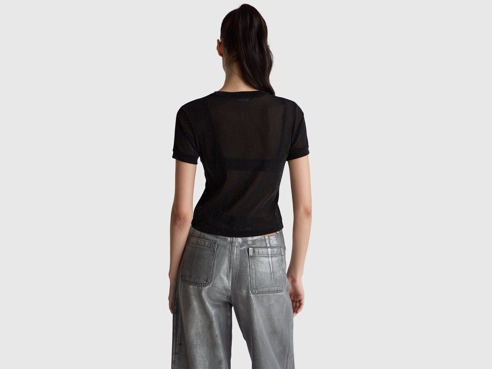 T-shirt com lurex de manga curta - ucb_image_B