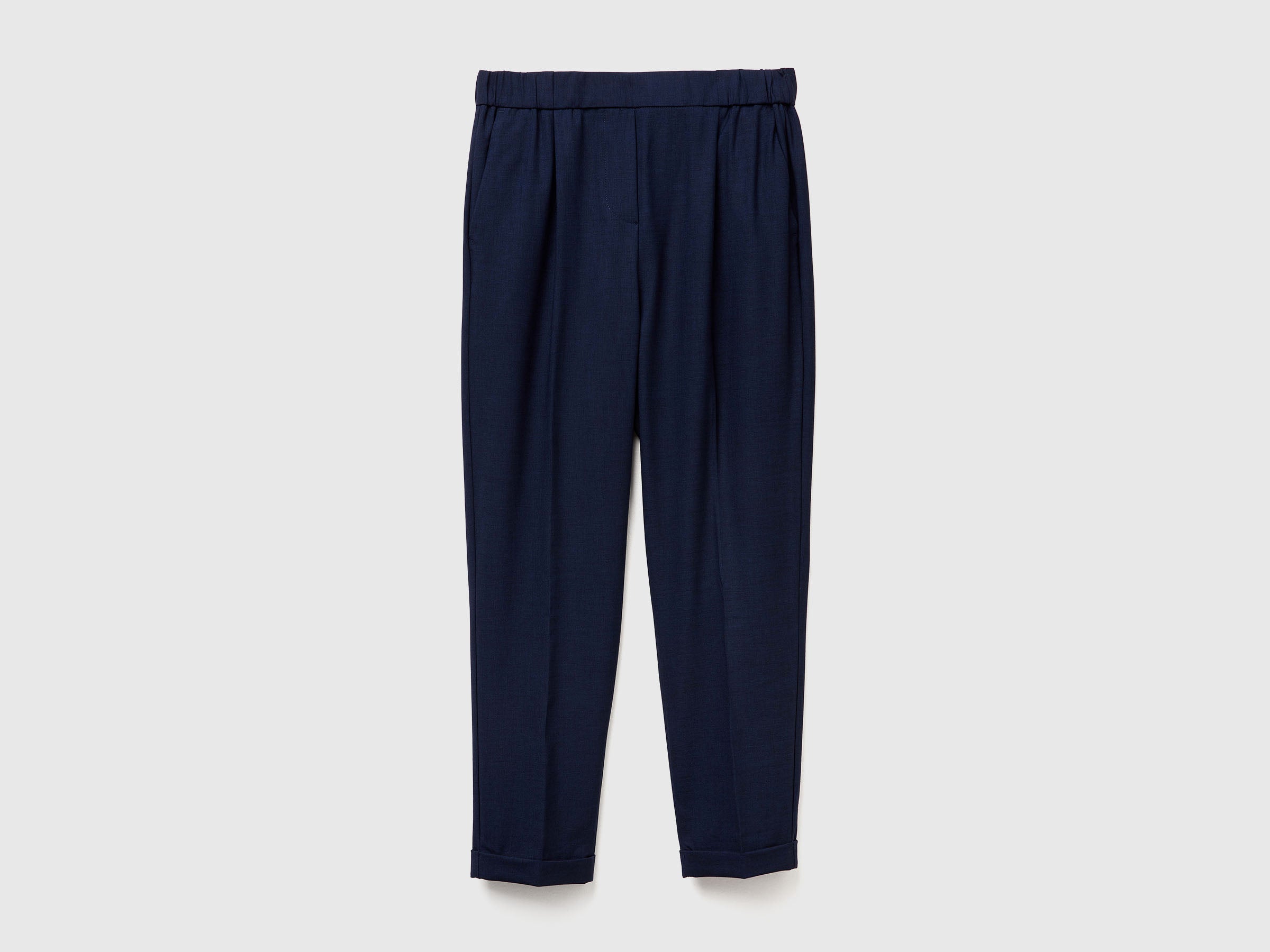 Calças com dobra em viscose mista stretch - ucb_image_FS
