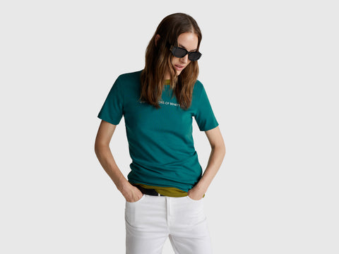 T-shirt 100% algodão com estampa logótipo glitter - ucb_image_F