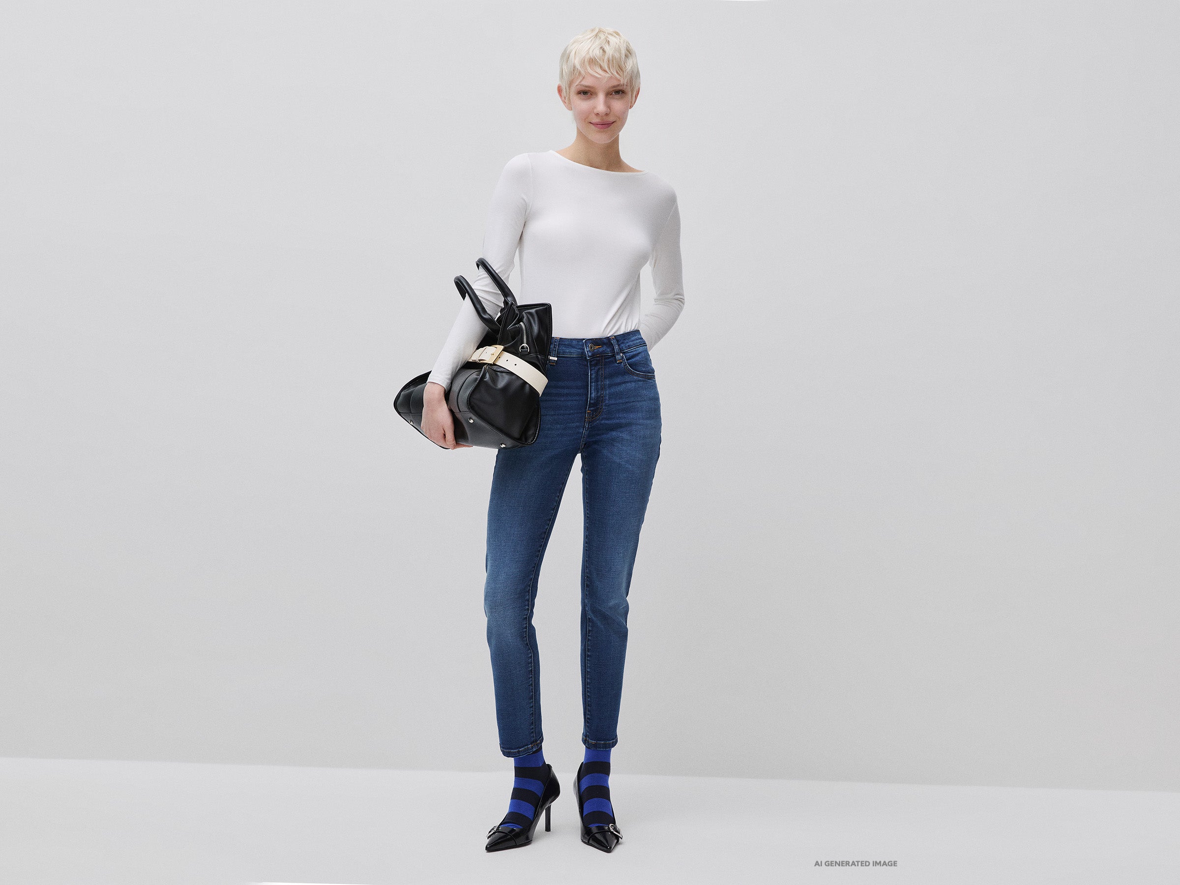 Jeans slim fit de cintura subida - ucb_image_FY