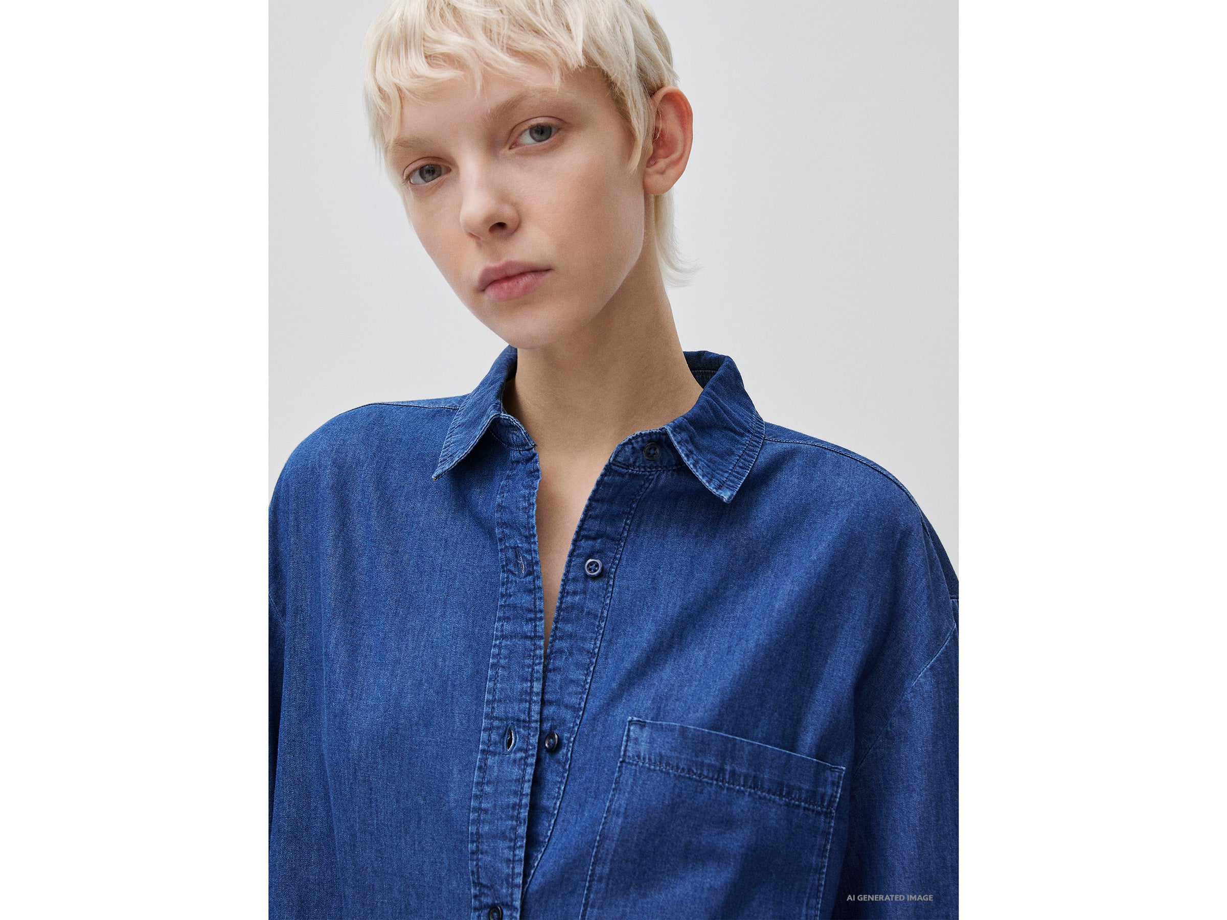 Camisa cropped em chambray - ucb_image_FY