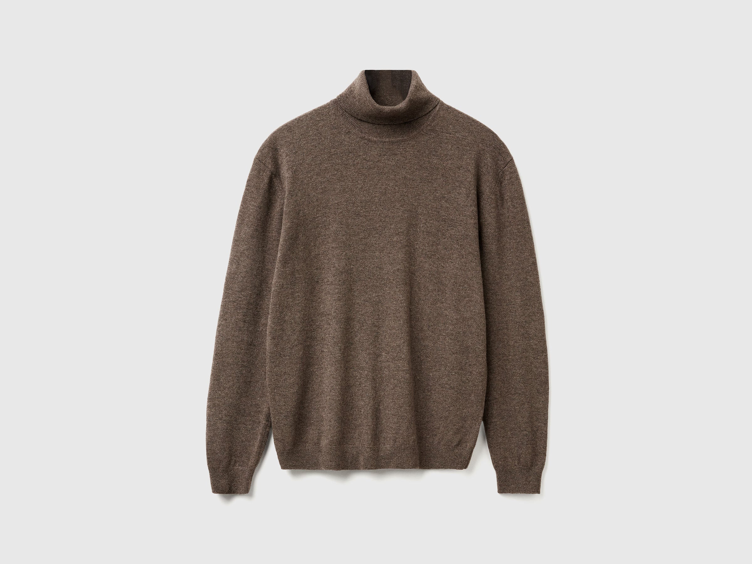 Camisola de gola alta marrom em pura lã Merino - ucb_image_FS
