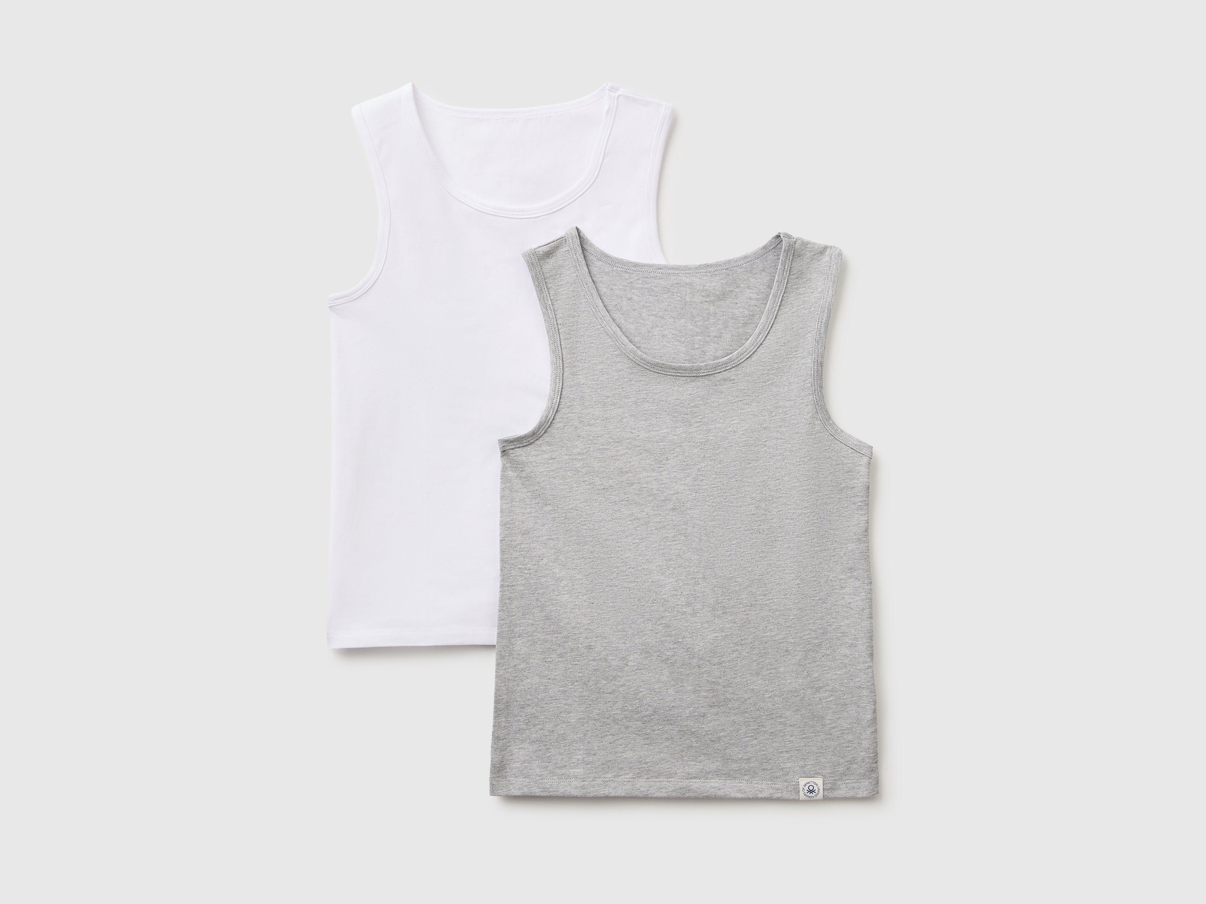 Duas t-shirts sem mangas interiores em algodão stretch - ucb_image_FS