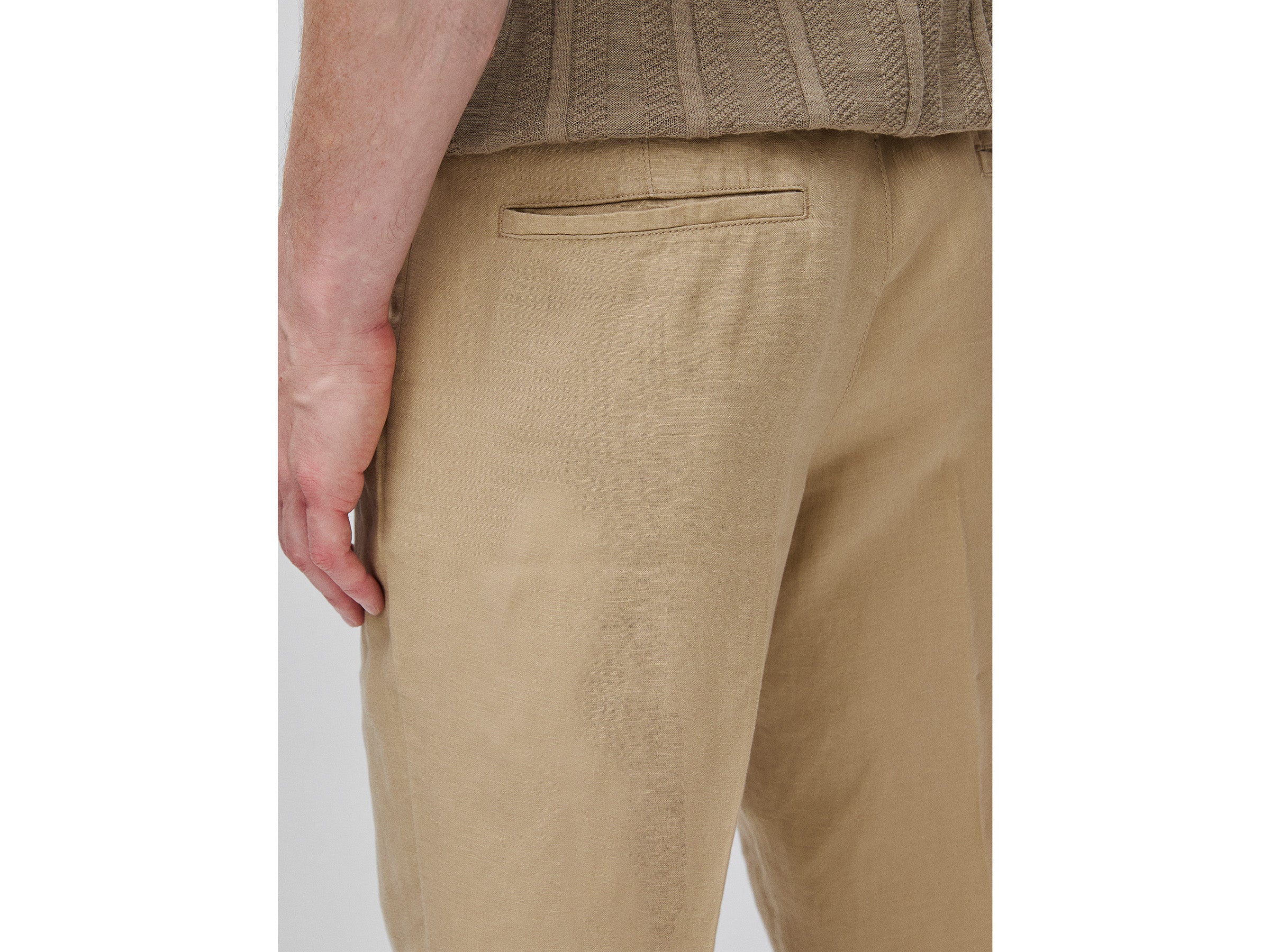 Chinos straight em puro linho - ucb_image_FY