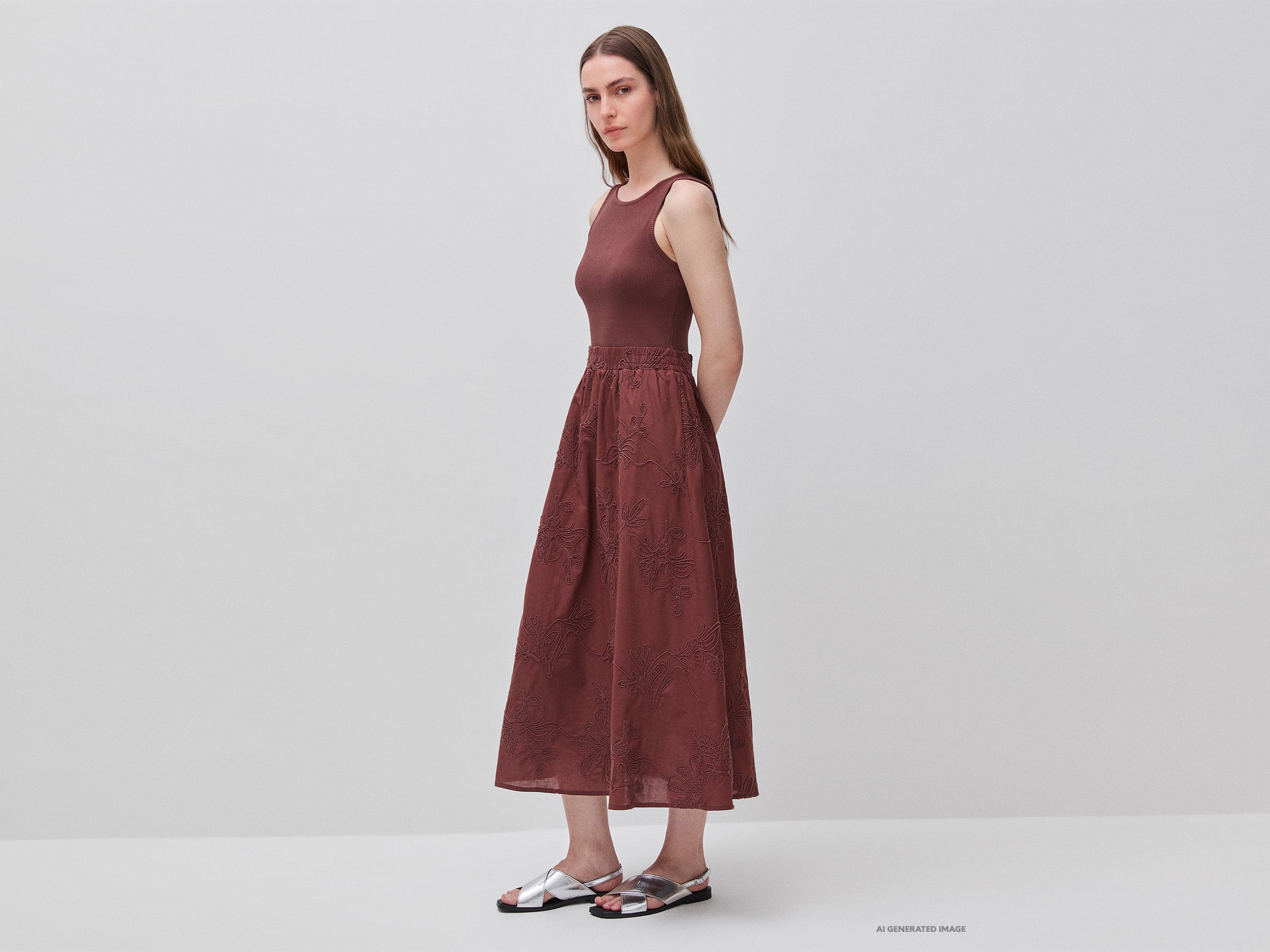 Vestido midi com bordados florais - ucb_image_FY