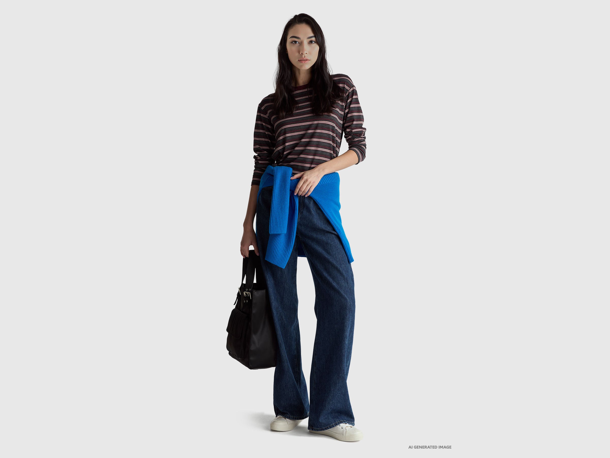 T-shirt às riscas com gola lurex - ucb_image_FY