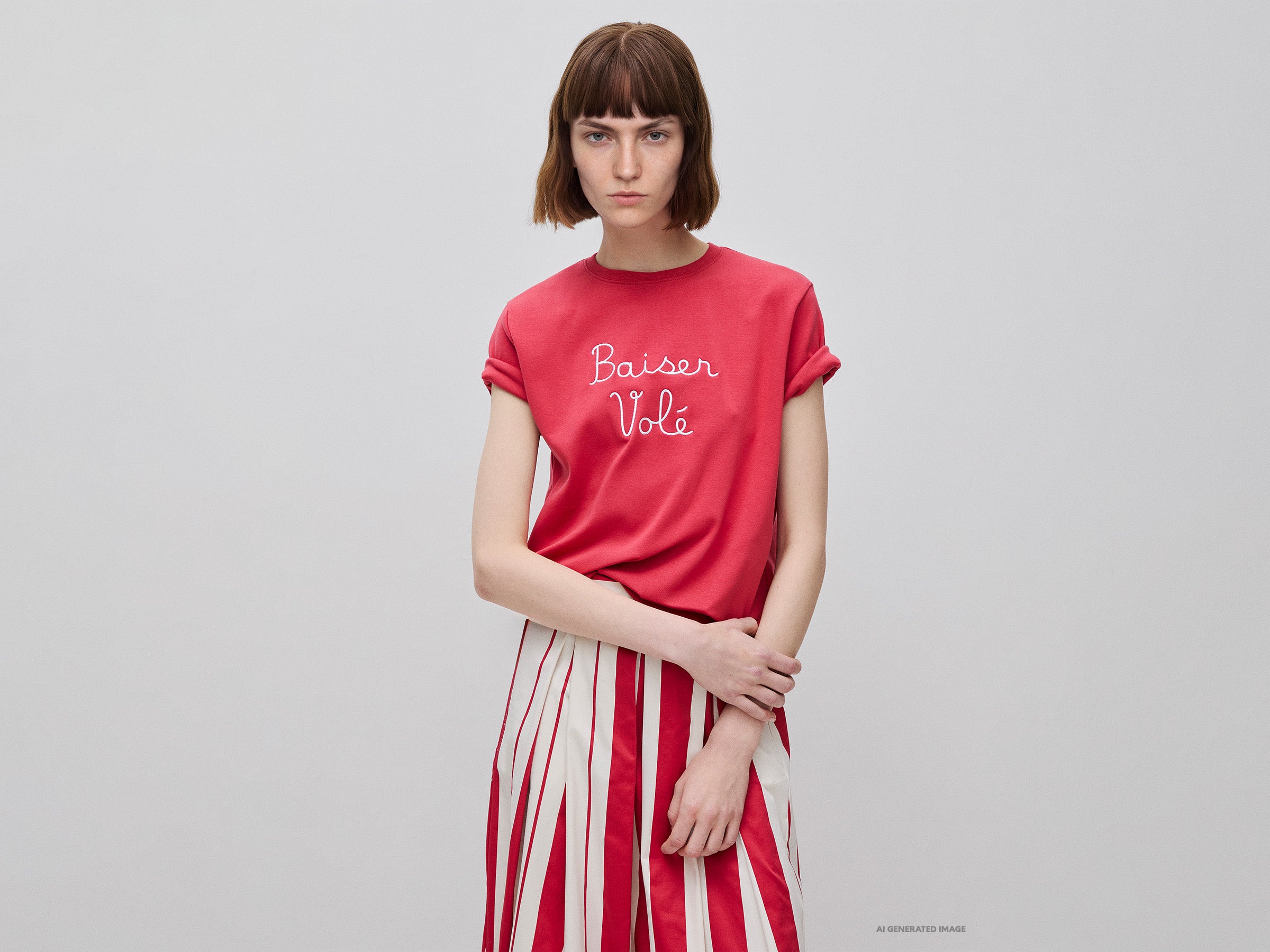 T-shirt com texto bordado - ucb_image_F