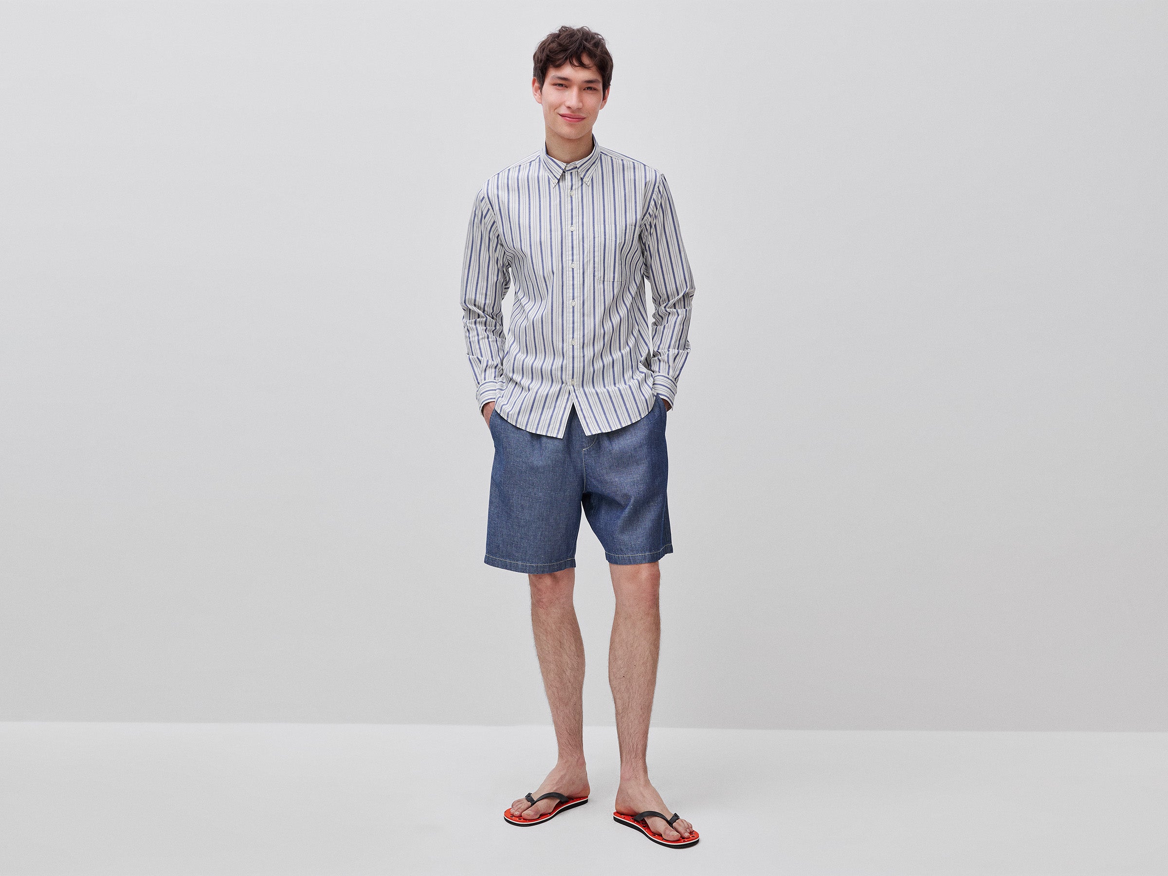 Camisa button down às riscas - ucb_image_FY