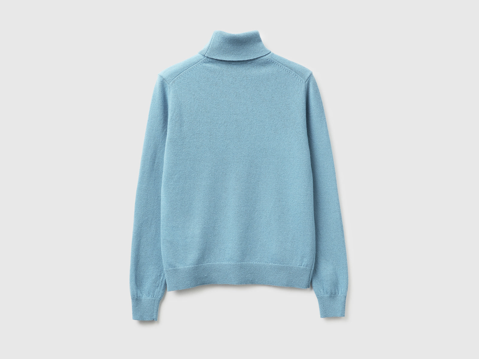 Sky blue turtleneck in pure Merino wool - ucb_image_BS