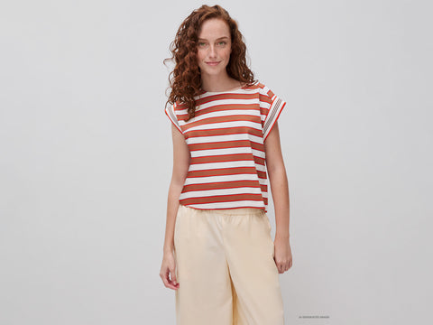 T-shirt sem mangas às riscas - ucb_image_F