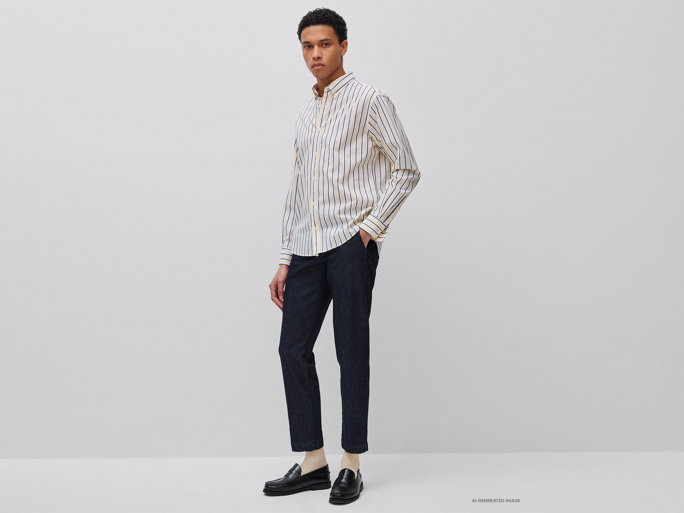 Camisa às riscas button down - ucb_image_FY