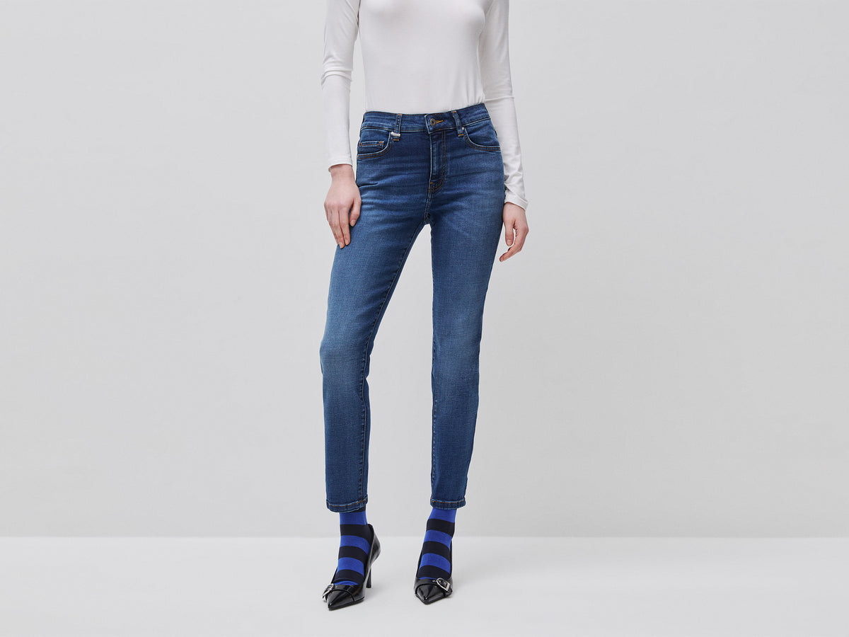 Jeans slim fit de cintura subida - ucb_image_F