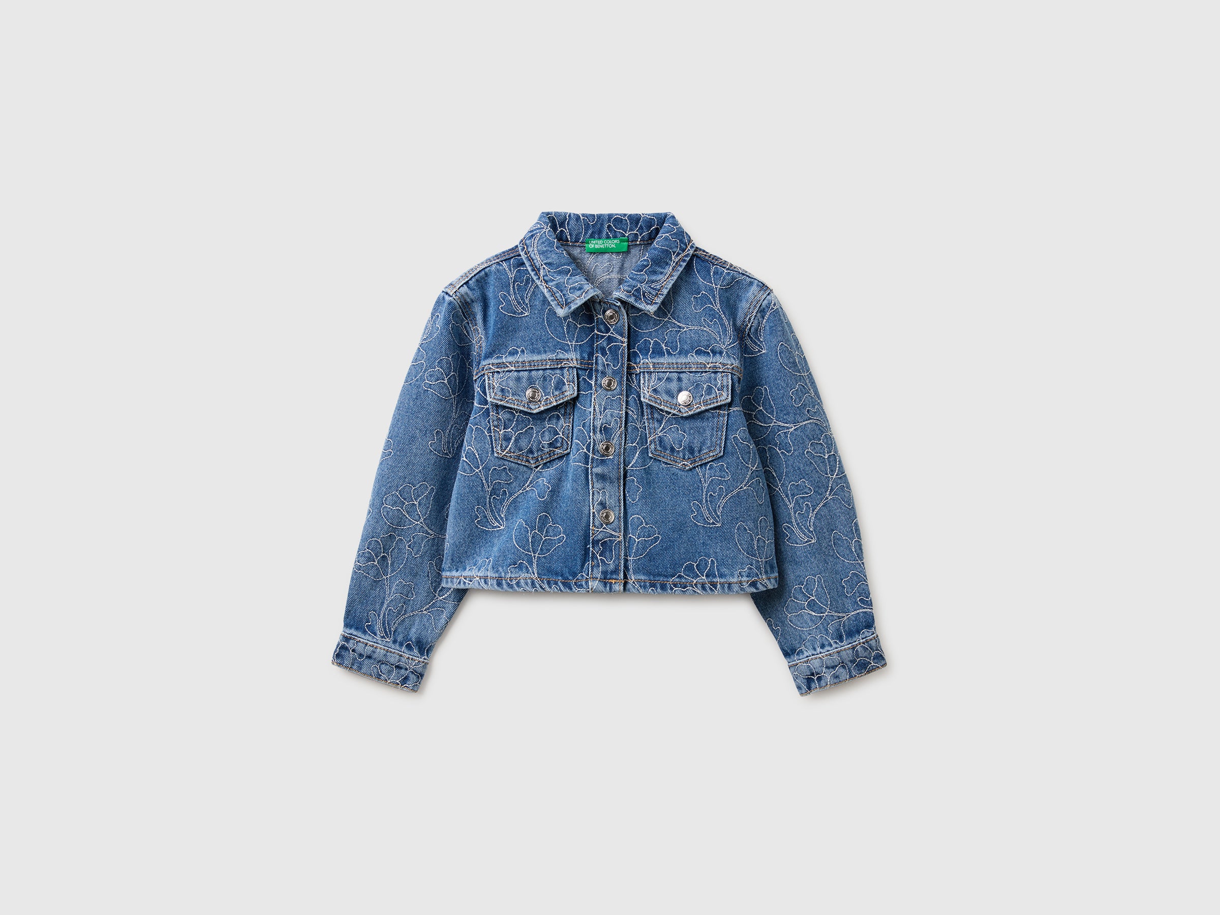 Denim jacket with embroidery