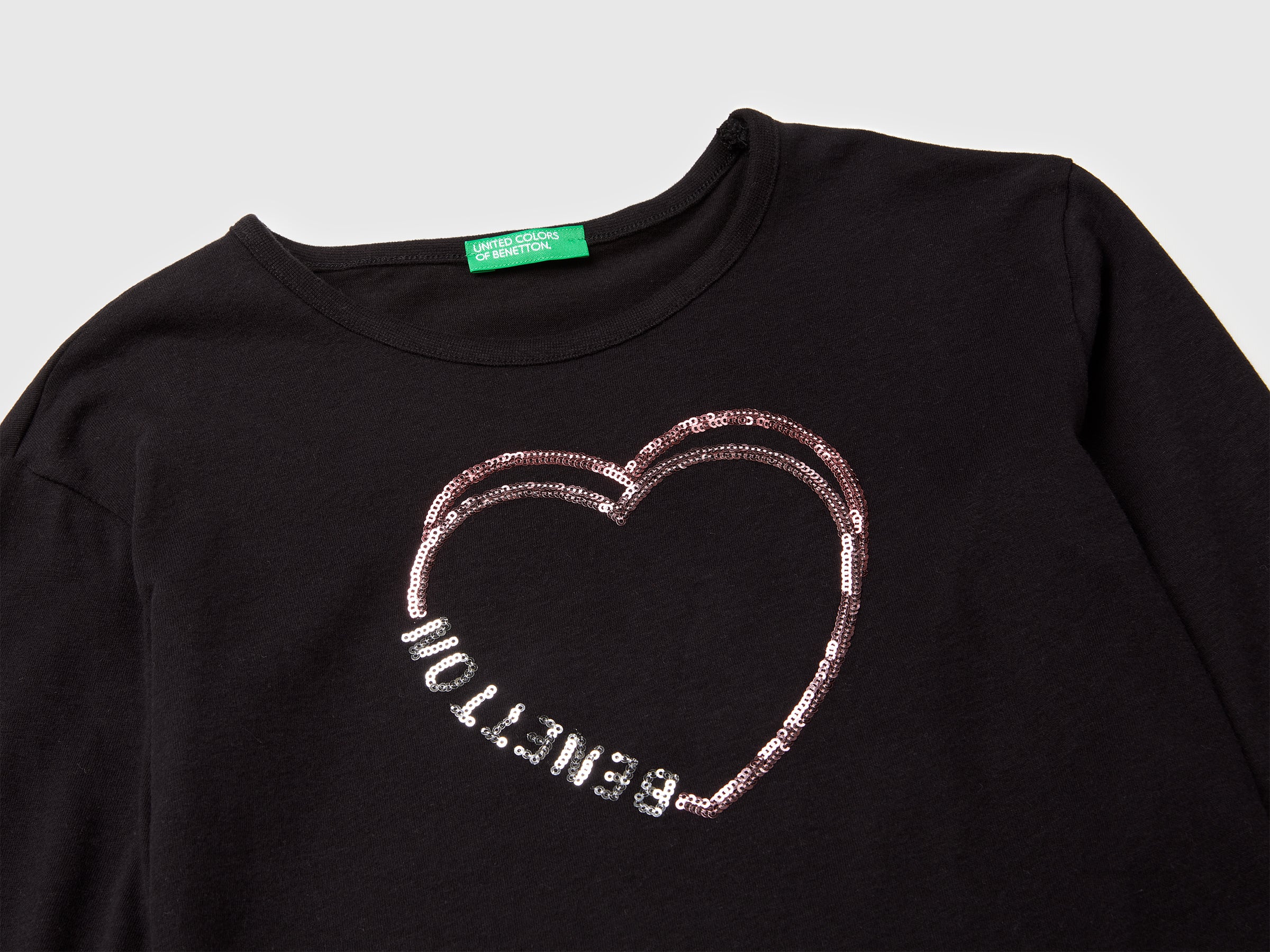 T-shirt em algodão quente com lantejoulas - ucb_image_DS1