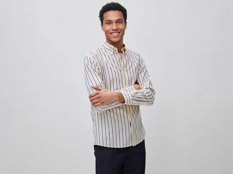 Camisa às riscas button down - ucb_image_F