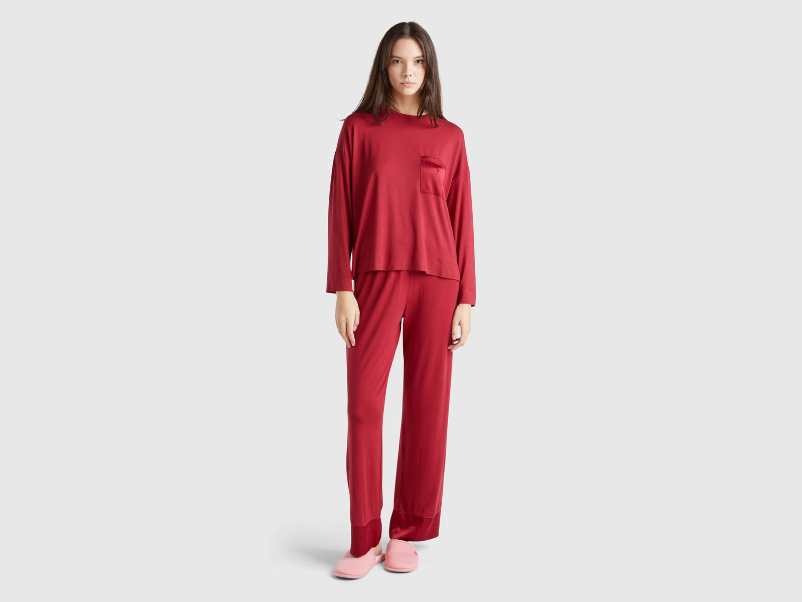 Trousers in Modal and silk