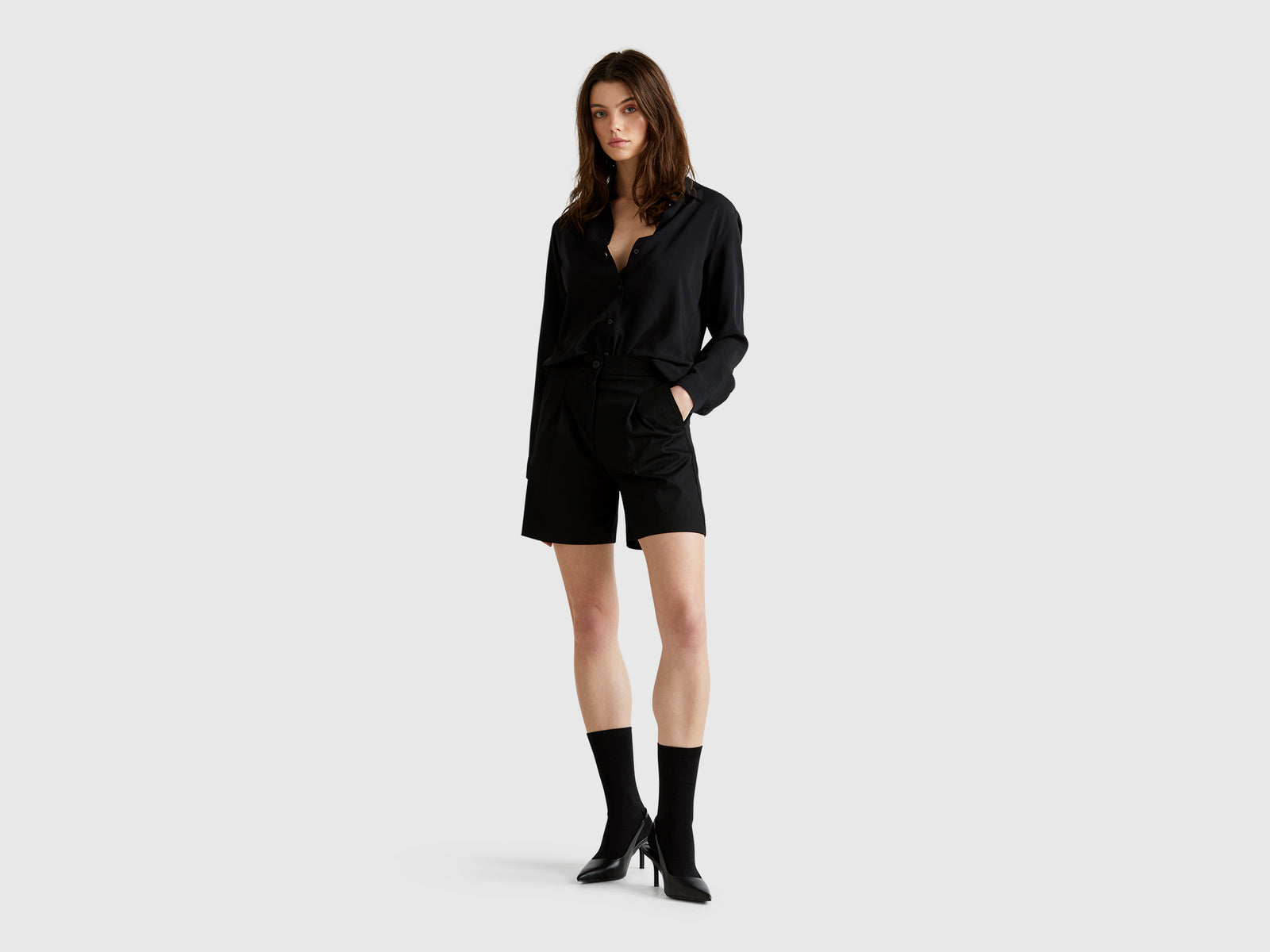 Bermudas in stretch cotton