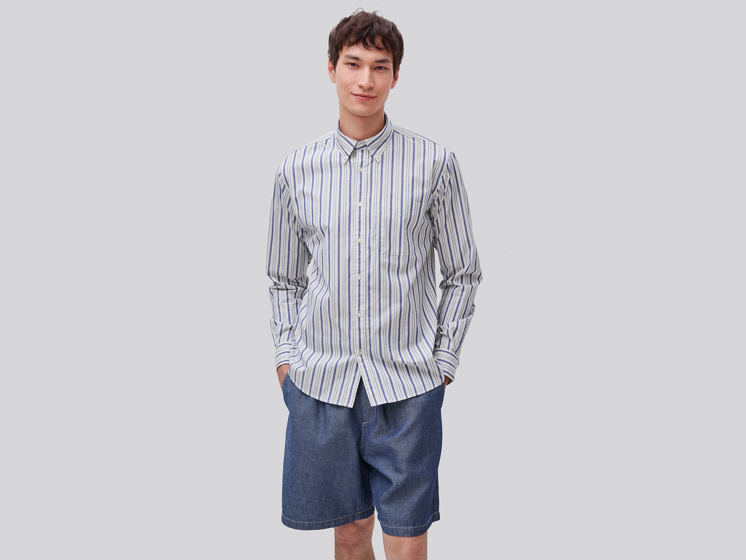 Camisa button down às riscas - ucb_image_F
