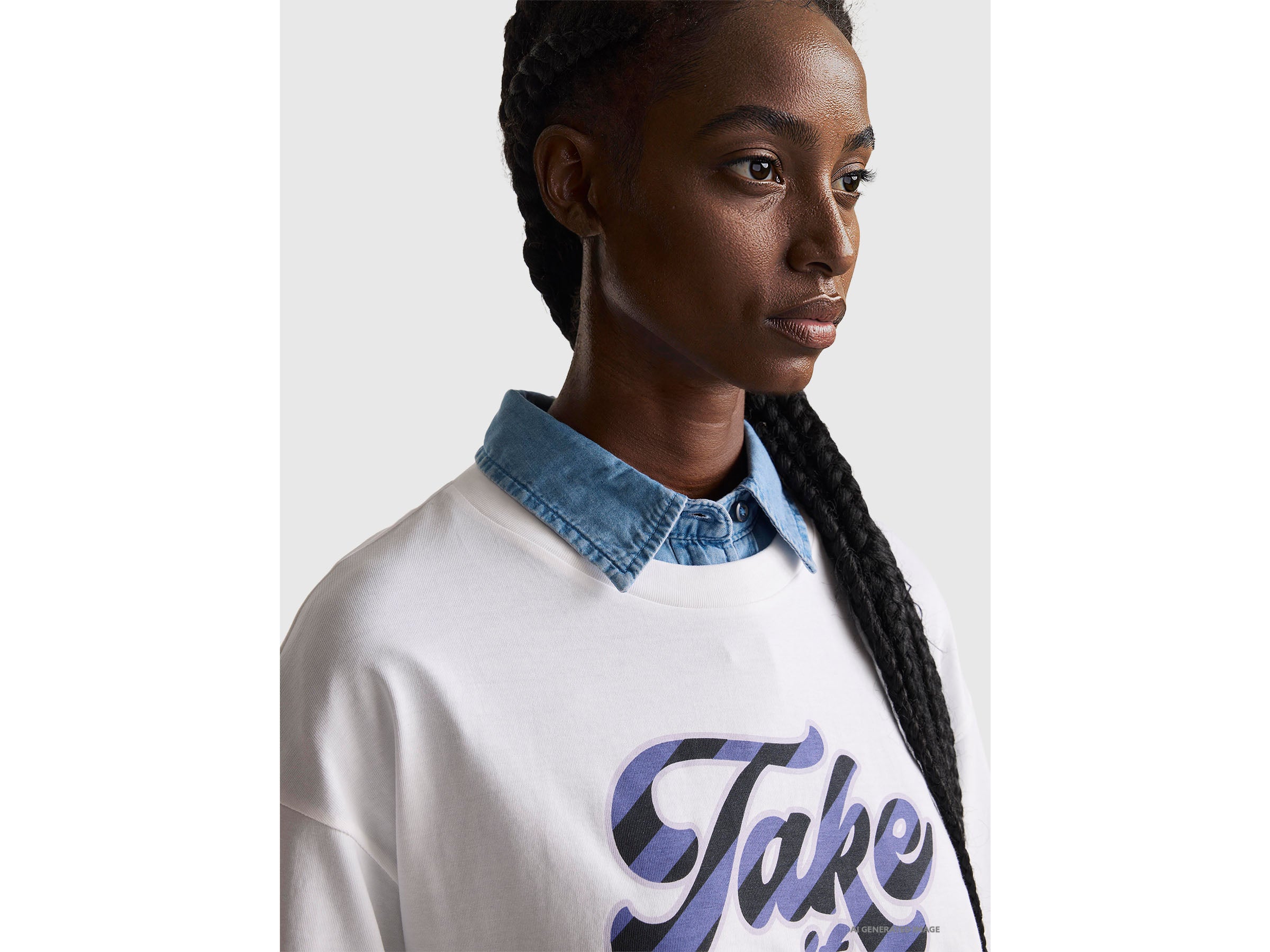 T-shirt com estampa slogan - ucb_image_FY