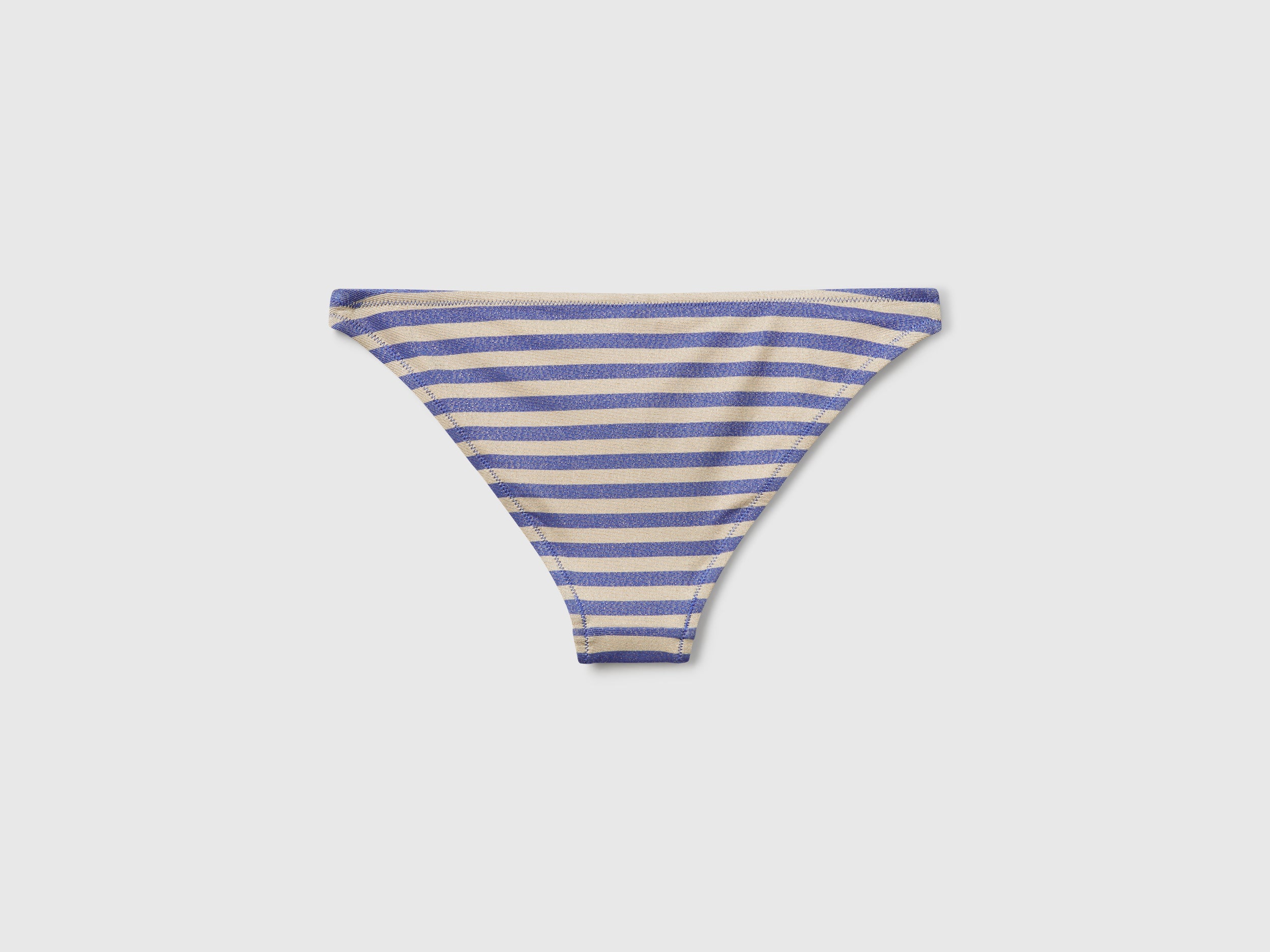 Slip de biquíni às riscas com lurex - ucb_image_BS