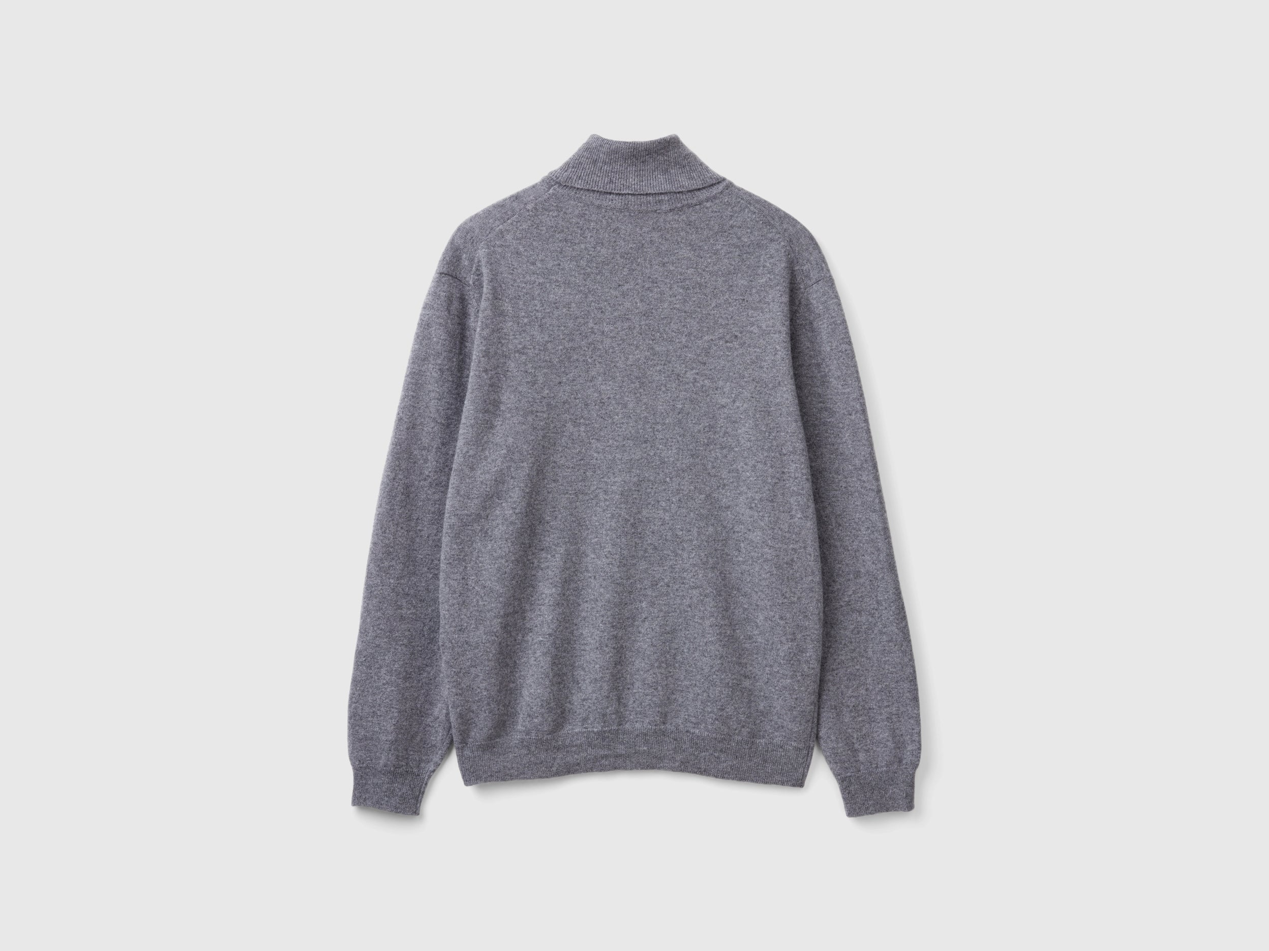 Camisola de gola alta cinzenta em pura lã Merino - ucb_image_BS