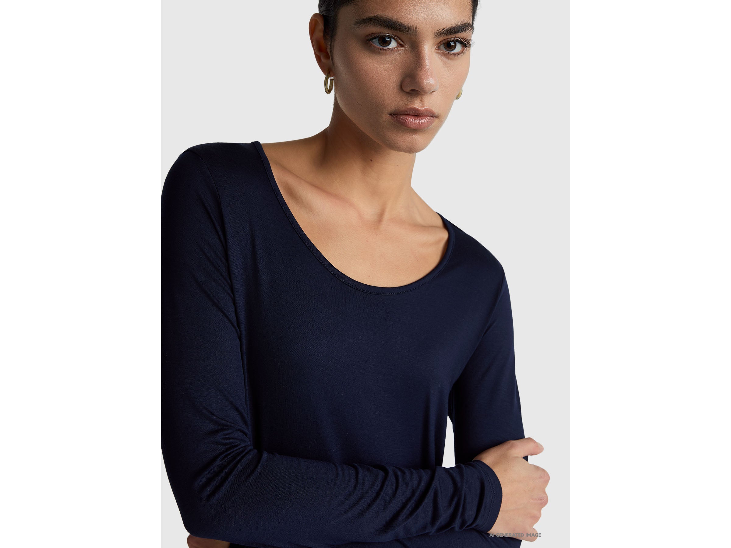 T-shirt slim fit em viscose stretch - ucb_image_FY