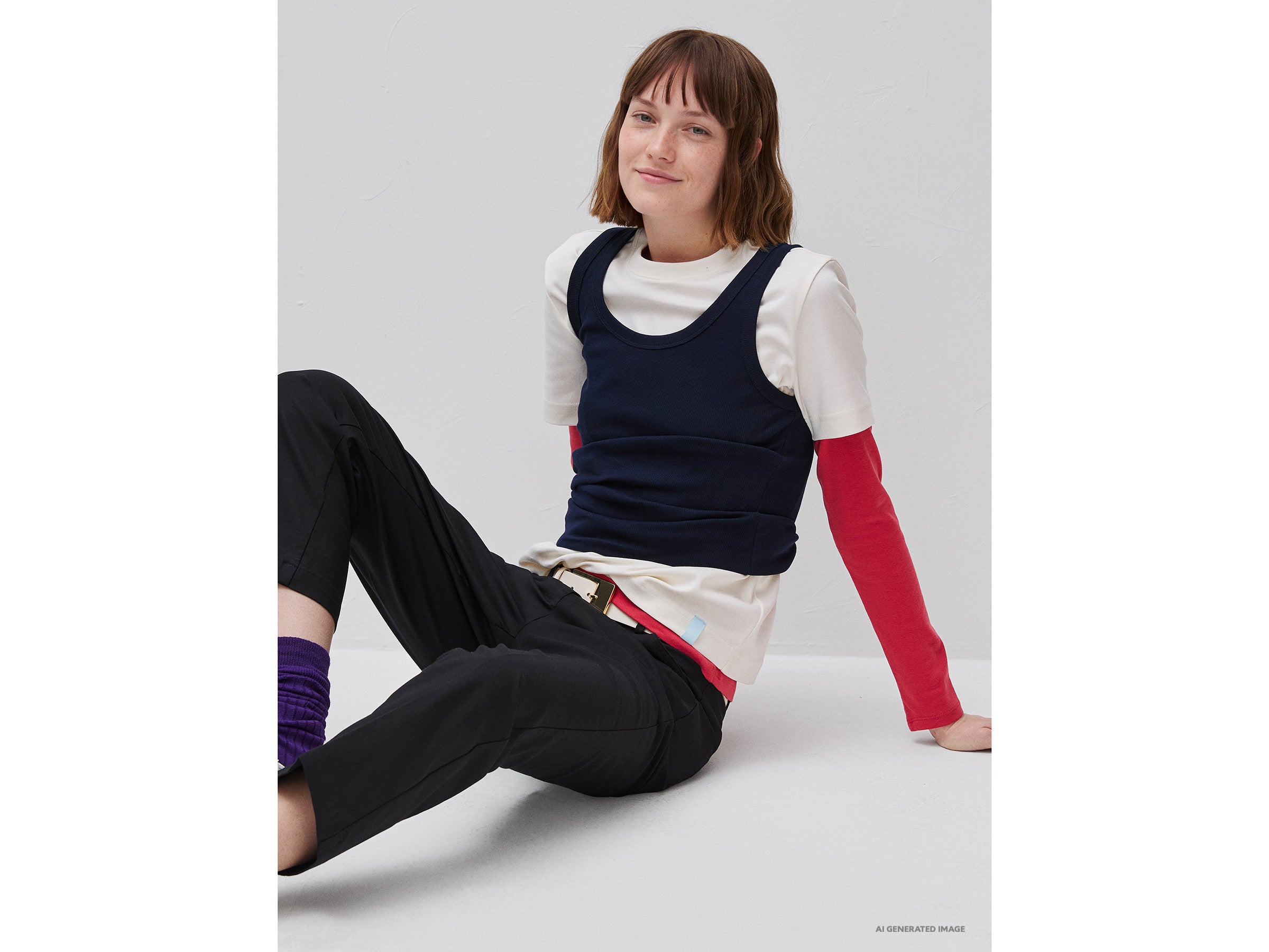 T-shirt de gola redonda regular fit - ucb_image_FY