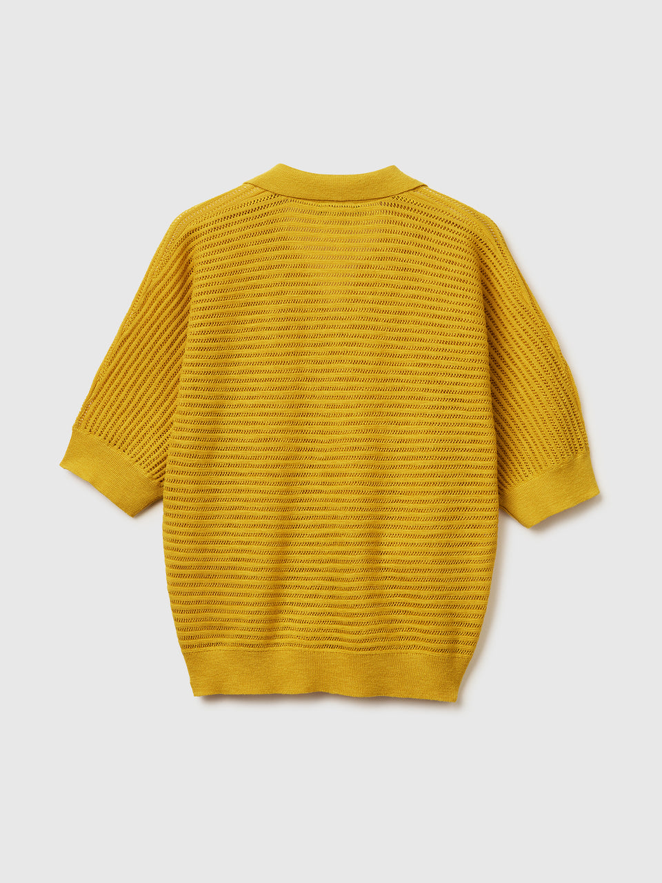 Perforated polo shirt in linen blend - ucb_image_BS