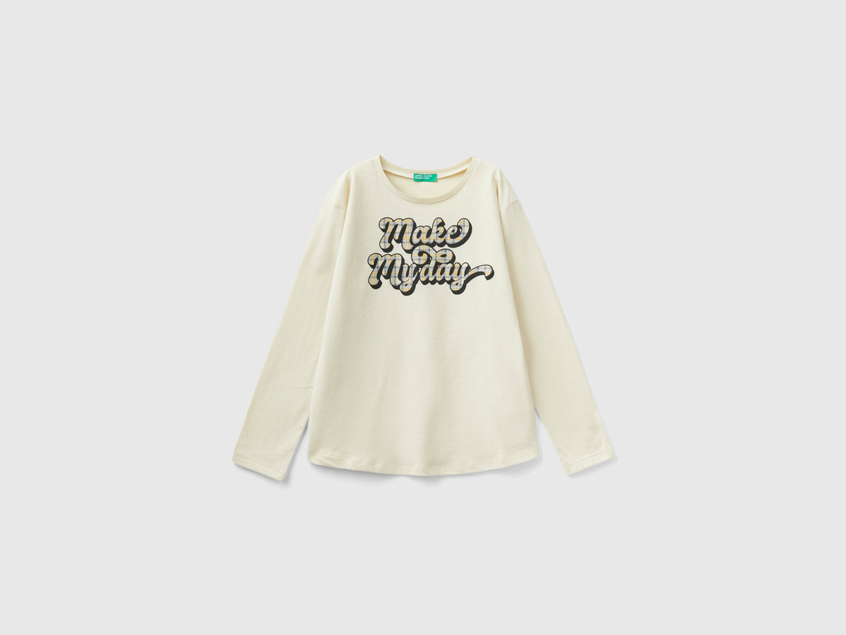 T-shirt em algodão quente com estampa glitter - ucb_image_FS