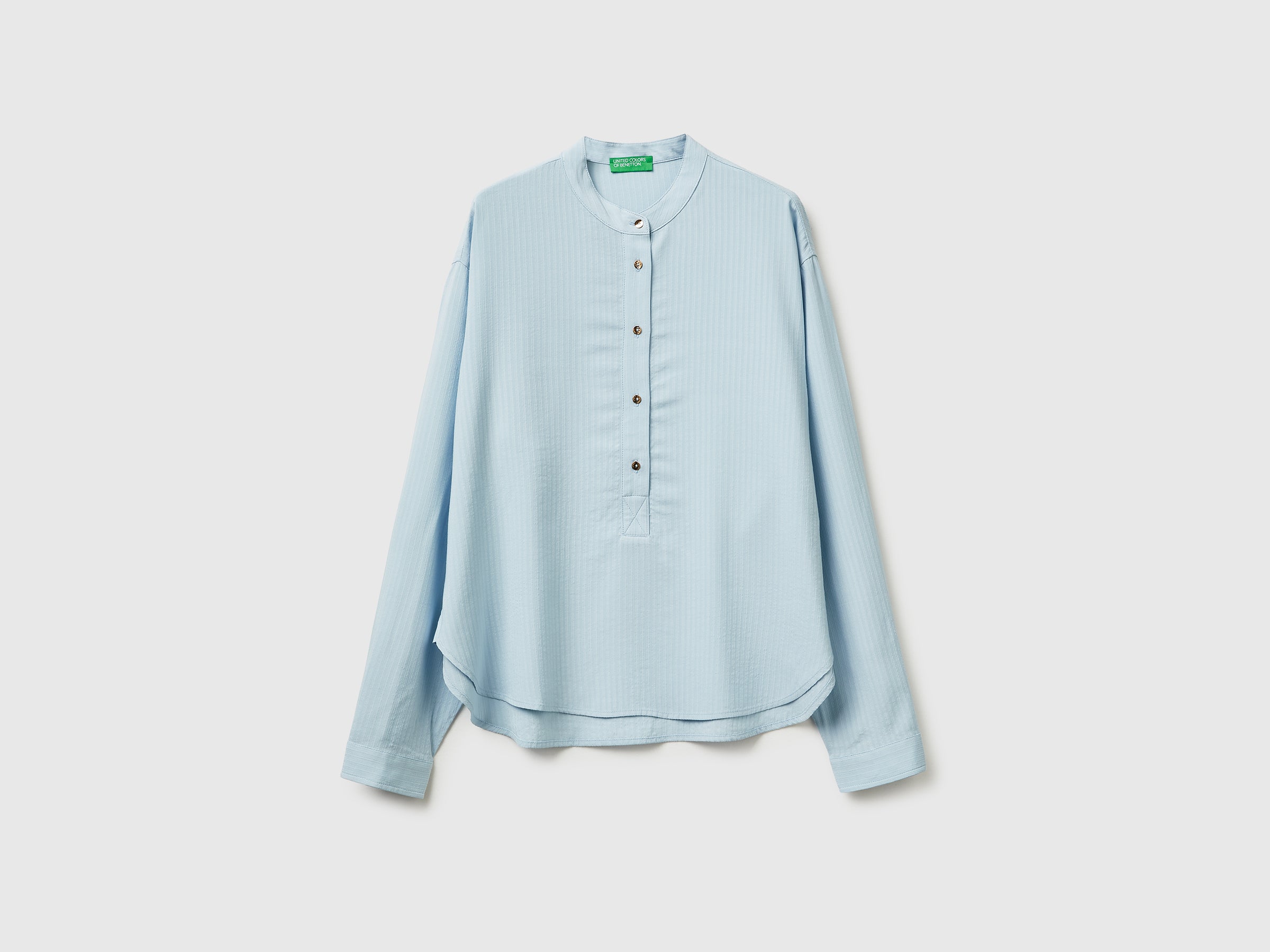 Blusa às riscas com gola coreana - ucb_image_FS