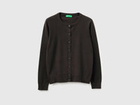 Brown cardigan in tricot cotton - ucb_image_FS