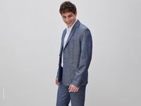 Blazer de abotoadura simples em mistura de linho - ucb_image_F