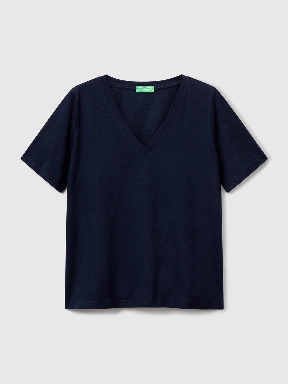 T-shirt decote em V em algodão flamé - ucb_image_FS
