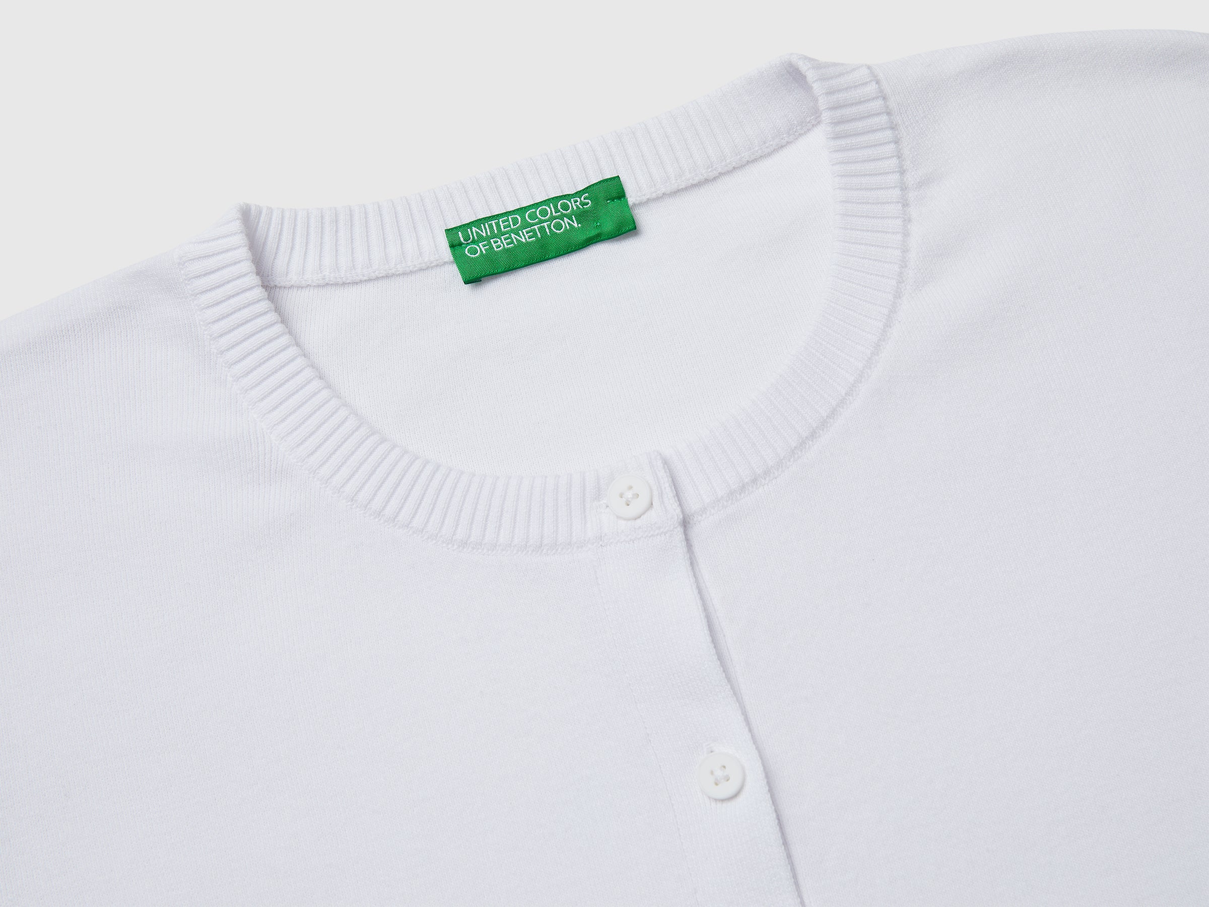 White cardigan in tricot cotton - ucb_image_DS1