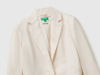 Blazer de abotoadura simples em linho puro - ucb_image_FY