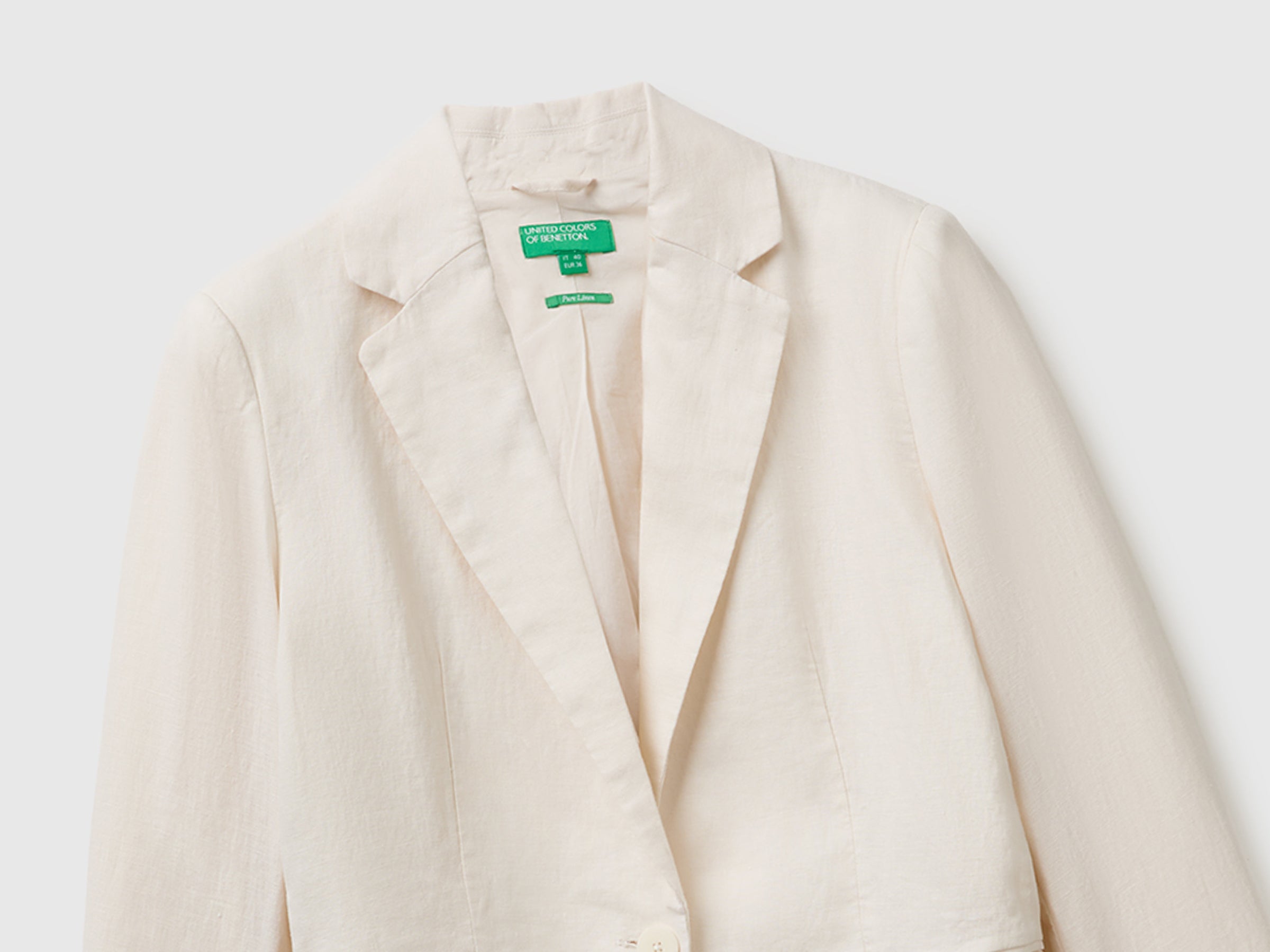 Blazer de abotoadura simples em linho puro - ucb_image_FY