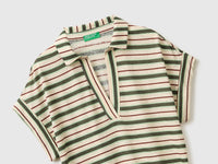 T-shirt às riscas com gola tipo polo - ucb_image_FY
