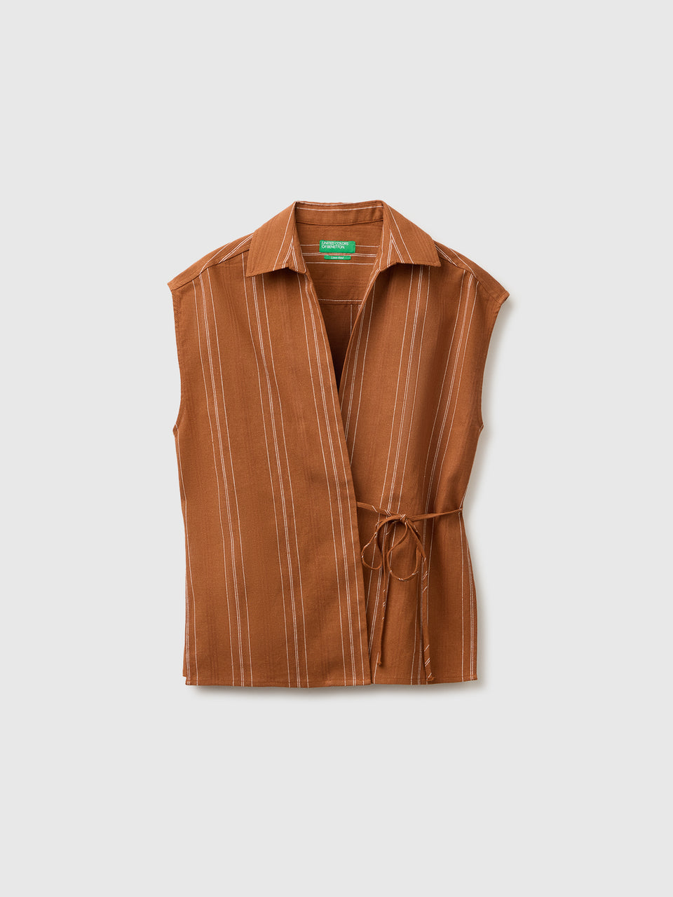 Linen blend wrap blouse - ucb_image_FS