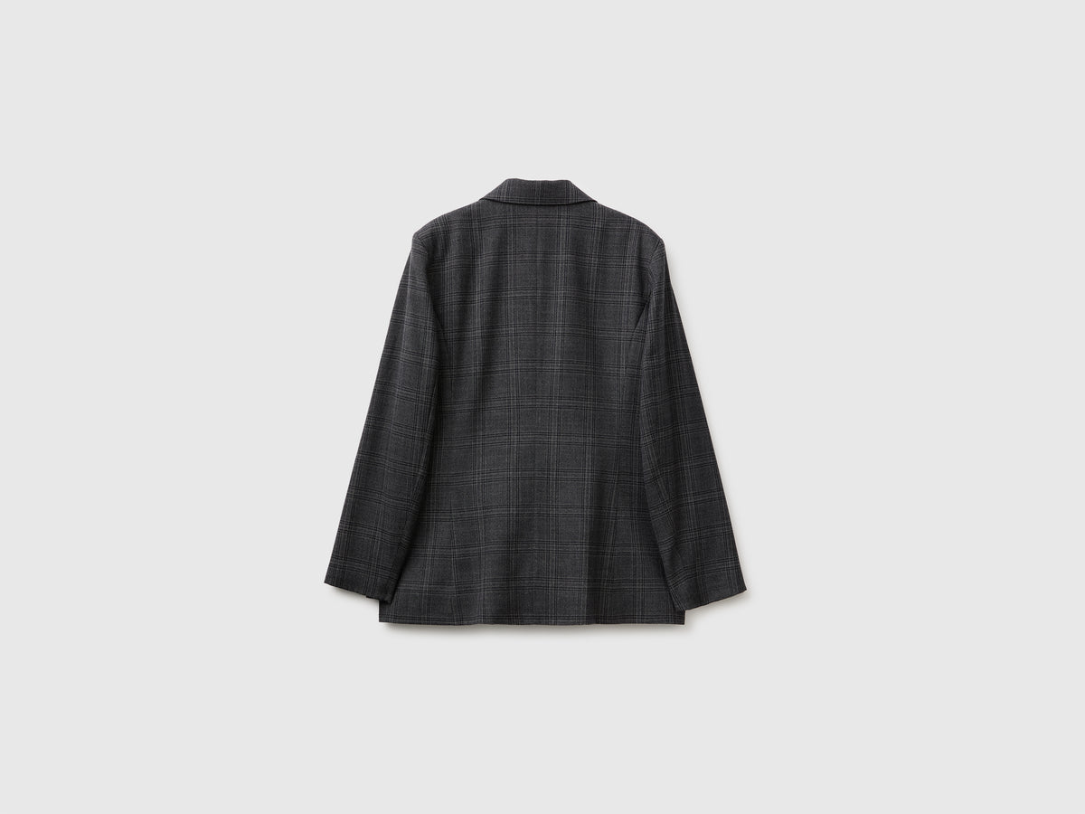 Blazer tartan trespassado em viscose mista - ucb_image_BS