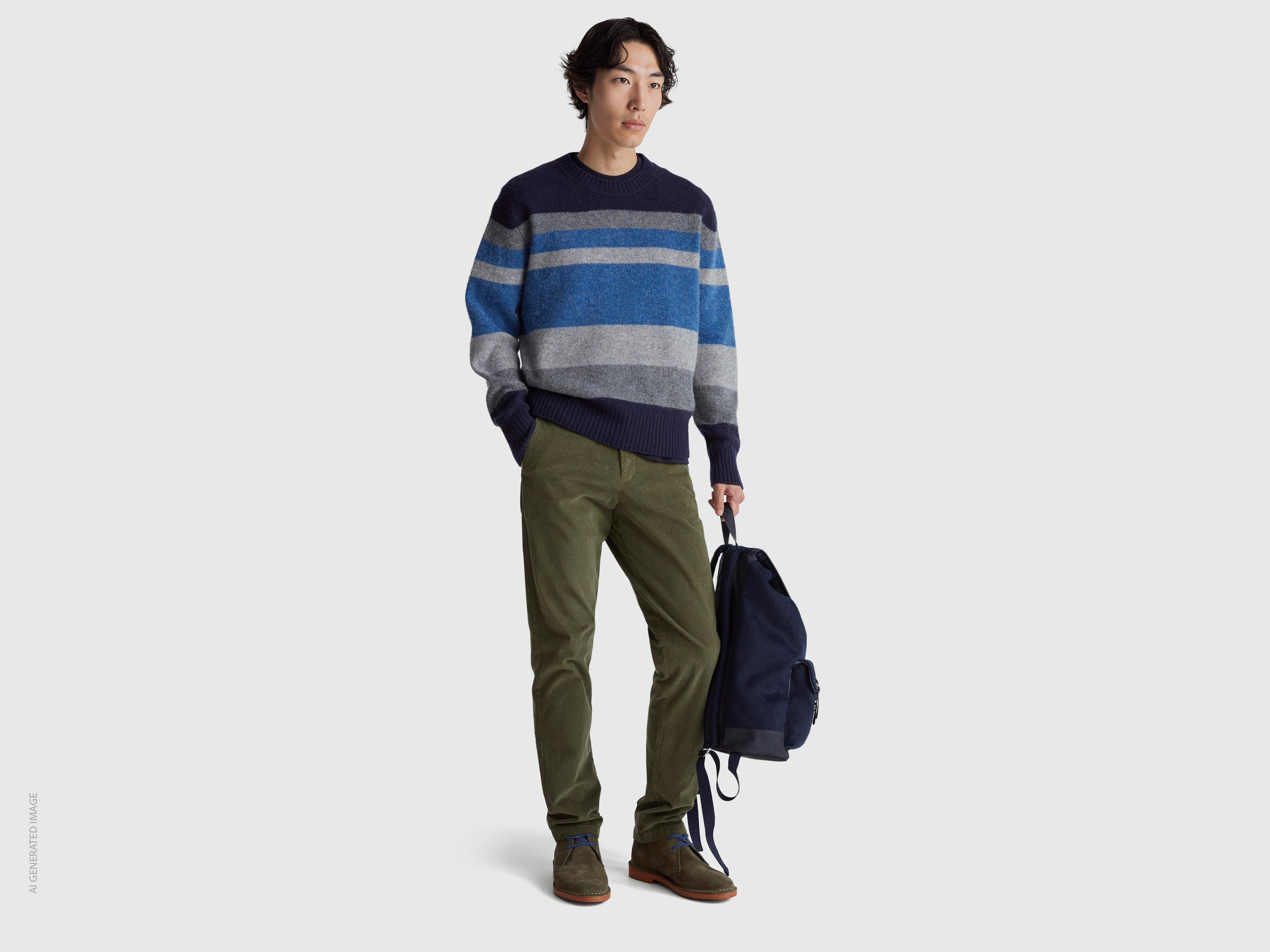 Camisola às riscas em lã Shetland - ucb_image_FY