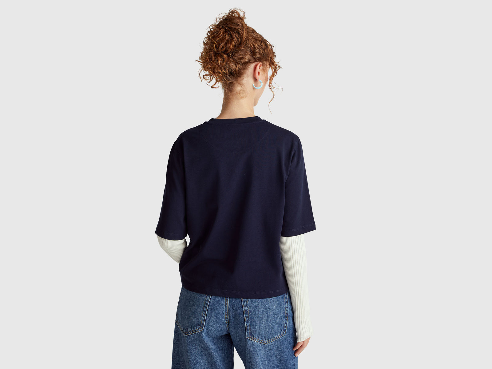 T-shirt blu scuro con stampa Coco Capitán - ucb_image_B