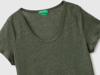 Round-neck T-shirt in pure linen - ucb_image_DS1