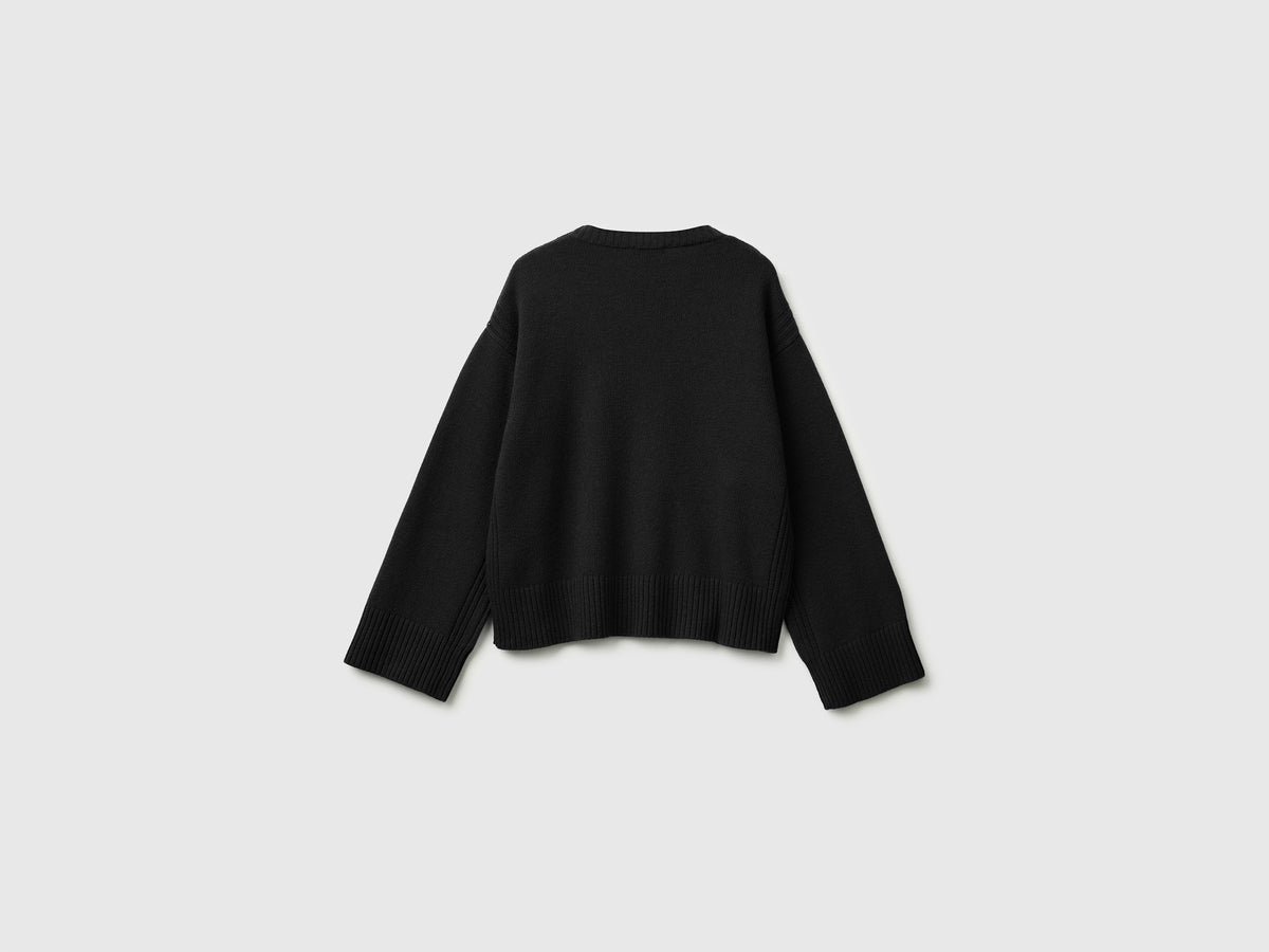 Camisola boxy fit em mistura de lã - ucb_image_BS