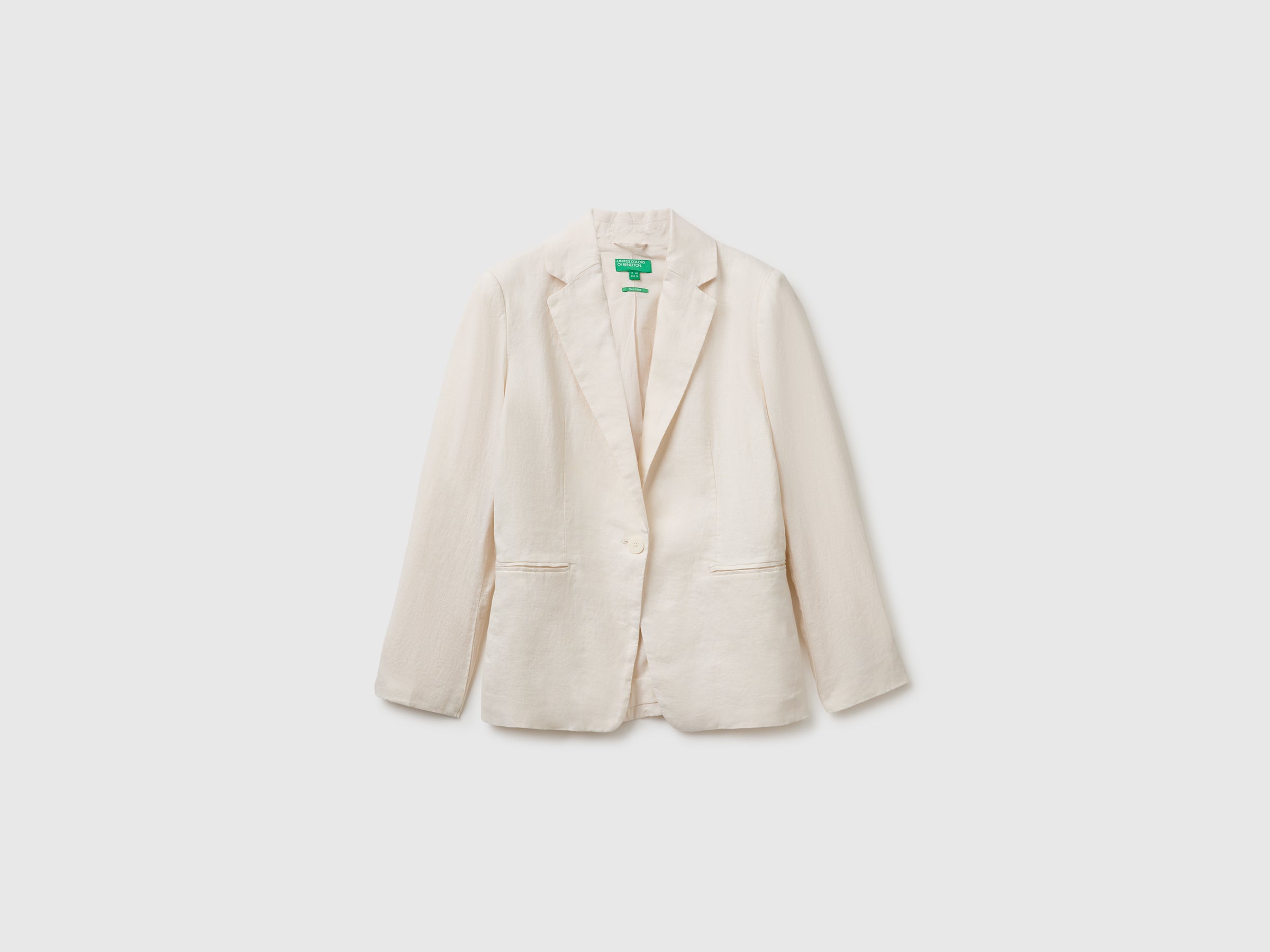 Blazer de abotoadura simples em linho puro - ucb_image_FS