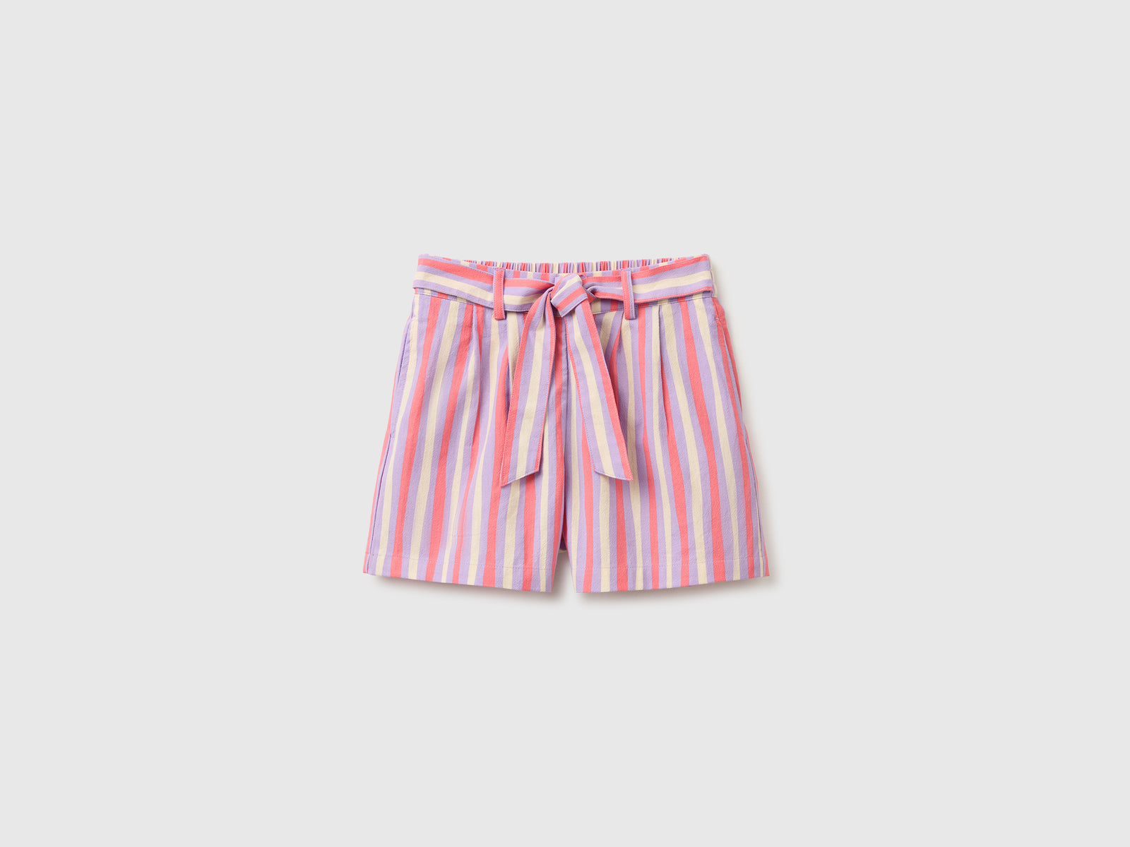 Shorts às riscas com laço - ucb_image_FS