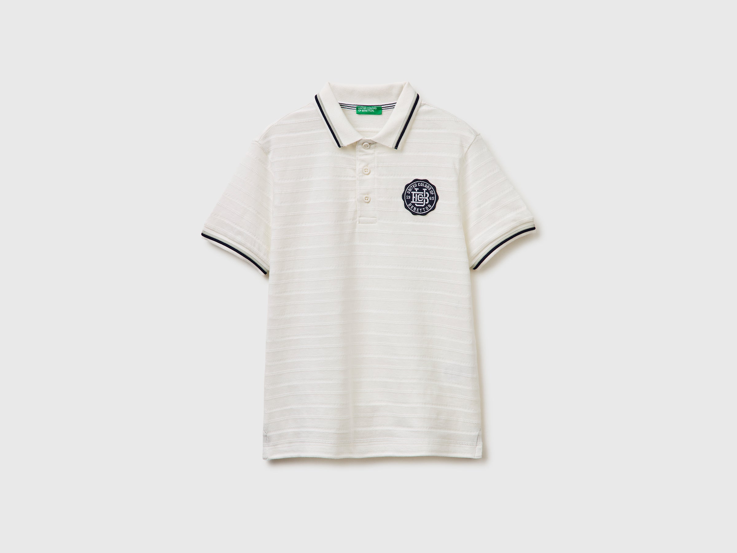 Striped polo shirt with patch - ucb_image_FS